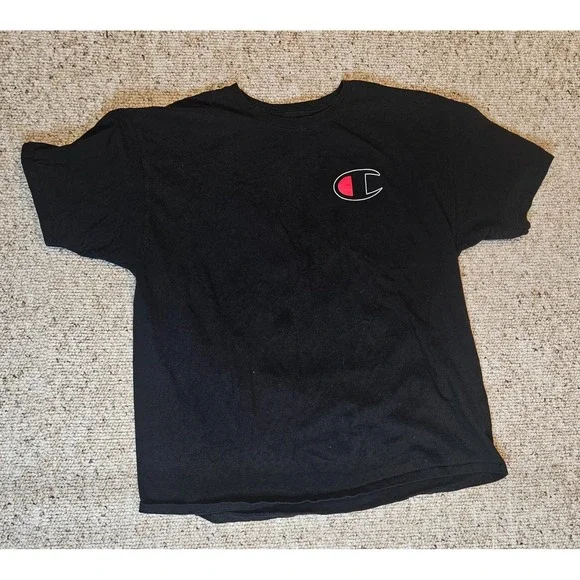 Champion‎ Graphic T Shirt Black Authentic Athleticwear Size 2XL - Picture 3 of 7